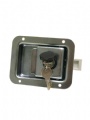 Zinc plated recessed lock with nylon pin
