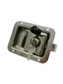 Stainless steel recessed lock with zinc plated pin