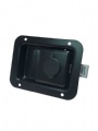 Balck Painted recessed lock with zinc plated pin